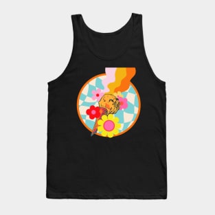 Pop Art Ice Cream Cone Summer Melty Retro Fun in Bright Pop Art Style Tank Top